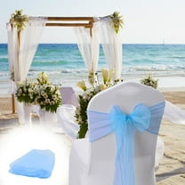 Mouliraty Organza Chair Bows Sashes For Party Wedding Birthday Banquet Tie Ribbon Chair Cover Sash Hotel Banquet Wedding Party Decoration