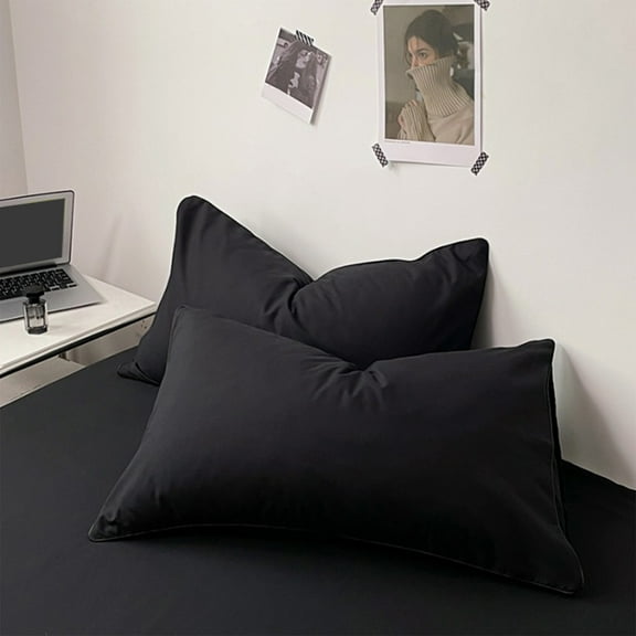 Mouliraty Pillowcase Without Printing Solid Color Washed Cotton Pillowcase Bedding Concise Style Coreless Pillowcase