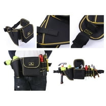 Mouliraty Pocket Tool Belts With Quick Release Buckle- Heavy Duty Detachable & Adjustion Utility Belt,Work Apron For Men And Women,for Electrician,Carpenter,Construction