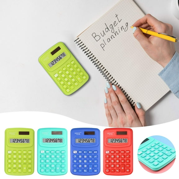 Mouliraty Portable Mini Calculator With 9-Bit Lcd Display, Battery Powered, Suitable For Home, School And Children