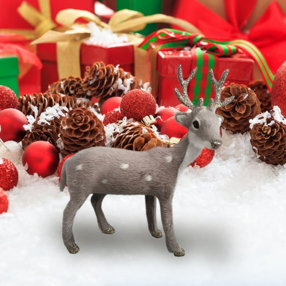 Mouliraty Reindeer Christmas Ornaments, Christmas Supplies Sika Deer Decorations Mall Decorations Simulation Sika Deer