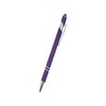 thumbnail image 1 of Mouliraty Retractable Metal Ballpoint Pen with Stylus Nib, Aluminum Barrel, Smooth Writing, 1.5mm Ink,  Purple, 1 of 7