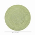 thumbnail image 1 of Mouliraty Round Braided Placemats, 38cm, Placemats Washable Woven Vinyl Placemats for Dining Table Easy to Clean Plastic Placemats Dining Table Set, Green, 1 of 4