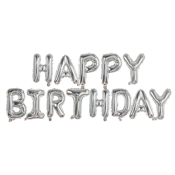 Vikakiooze Self Inflating Happy Birthday Balloons Banner Bunting 16 inch Letters Foil