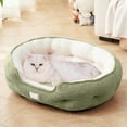 thumbnail image 1 of Mouliraty Self Warming Cat Bed Self Heating Cat Dog Mat, Winter-Warm Thickened Cats Bed All-Season Pet Pad Soft Scallop-Shaped Elliptic Bed Cats and Dog Pet Supplies, Green, 1 of 6