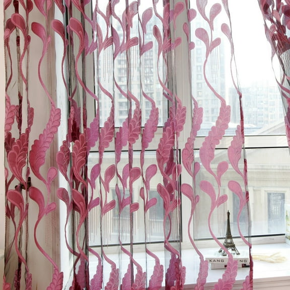 Mouliraty Sheer Curtain Window Voile Drape Valance 1 Panel Fabric