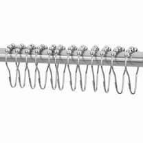 Mouliraty Shower Curtain Hooks Rings Rust- Shower Curtain Rings Hooks 12Pcs