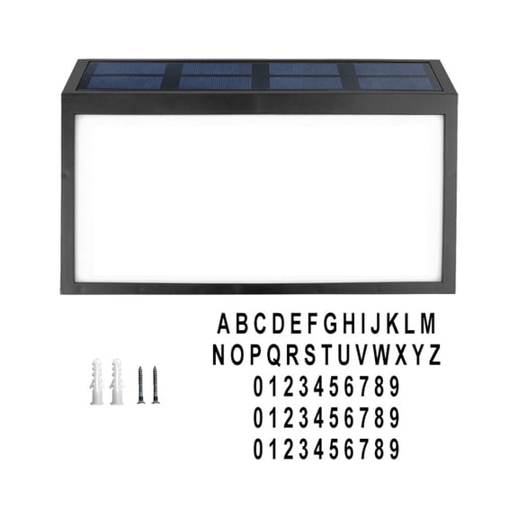 Mouliraty Solar-Powered Address Sign LED Light