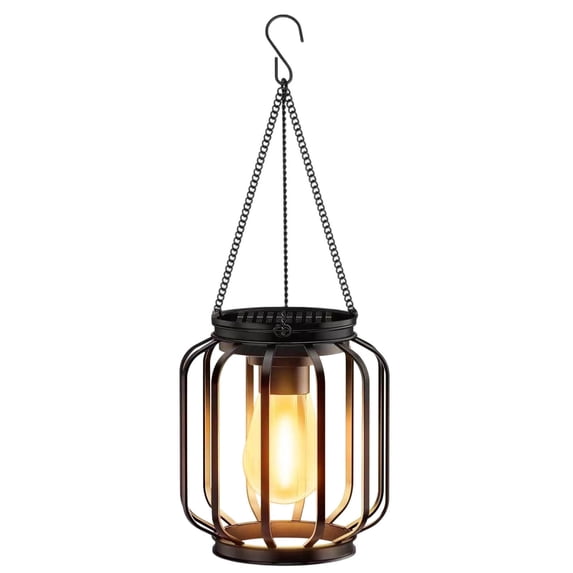 Mouliraty Solar-Powered Iron Square Planar Unshakeable Chandelier For Outdoor Courtyard 1PC