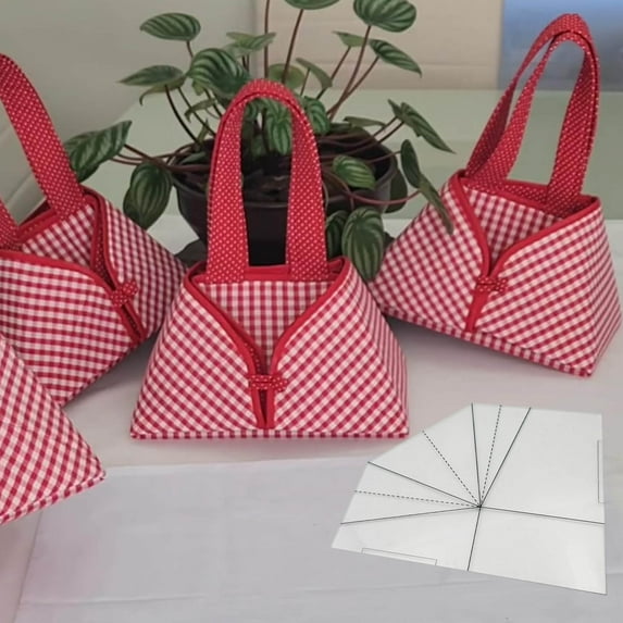 Mouliraty Storage Basket Template Multi-functional Patchwork Sewing Ruler DIY Quilting Template Used For Sewing Pattern Template Home Sewing Art Crafts