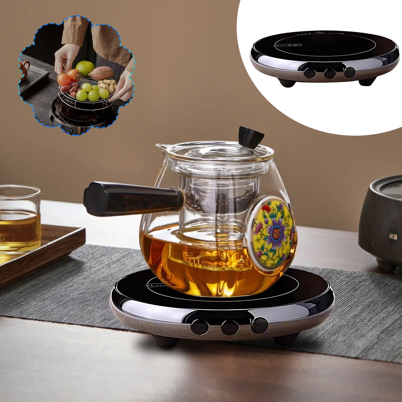 Mouliraty Thin Electric Oven Electric Oven Tea Oven With Grill Net Can Bake Food