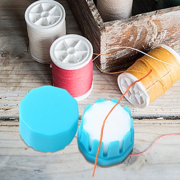 Mouliraty Thread Wax Box, Woolen Thread Water-soluble Tool Tangling Beeswax Lubrication Special Wax, for Quilting Sewing Strengthening Line Embroidery Wax, Blue