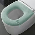 thumbnail image 1 of Mouliraty Toilet Seat Cover, Thickened Insulated Toilet Seat Cover Toilet Seat Cover for Home Use Fully Enclosing Toilet Pad, Washable and Reusable Toilet Seat Lid Cover Pads, Green, 1 of 6