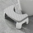 thumbnail image 1 of Mouliraty Toilet Stool Squatting Poop Stool Bathroom Potty Step Stool Toilet Assistance Steps Step Stool Fits All Toilets Detachable Stackable, 1 of 7