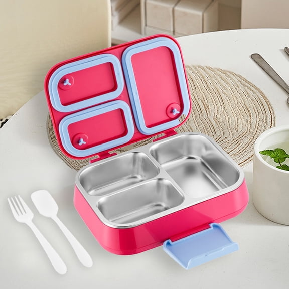 Vikakiooze Transparent Stainless Steel Lunch Box For Office Workers And Students With Compartments For Lunch Boxes Heated Light Meal Boxes Three Compartment Lunch Box