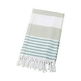 thumbnail image 1 of Mouliraty Turkish Beach Towels, 2pcs Absorbent Large Size Bath Towel European And Knitted Striped Fringed Turkish Sand, Ultra Soft, Quick Drying, Compact & Lightweight for Travel, 1 of 4