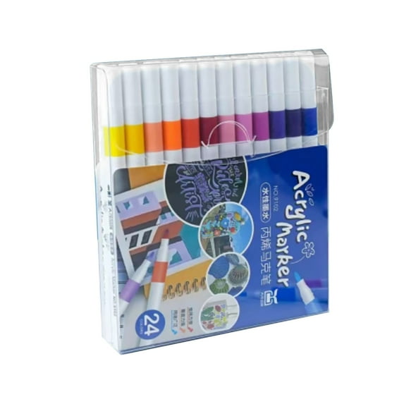 Mouliraty Water-based Acrylic Marker Set Student Multi-colored Acrylic Paint Pen Hand-painted DIY Color Marker 15ml