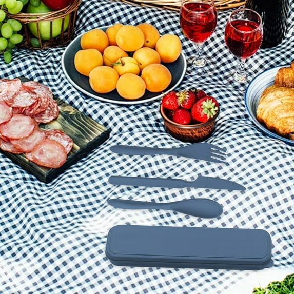 Mouliraty Wheats Straw Knife Fork And Spoon Cutlery Set Special Outdoor Travel Portable Three Piece Set