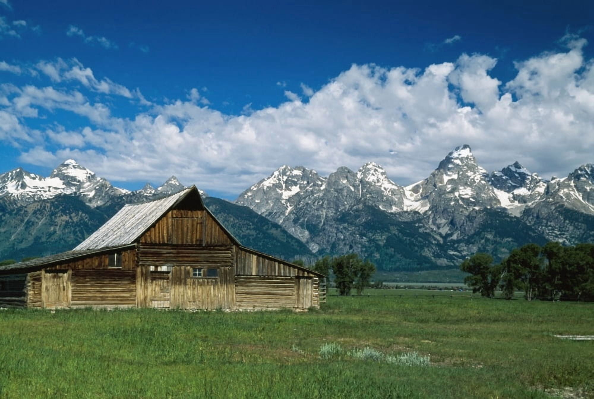 Moulton Barn At Mormon Row In Grand Tetons Canvas Art - Mary Winch Design Pics (36 x 24)