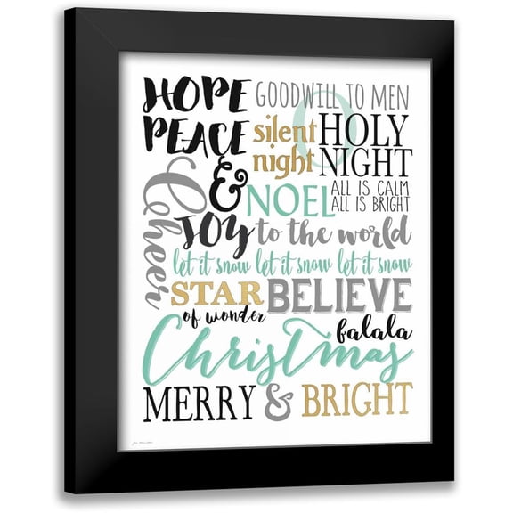 Moulton, Jo 20x24 Black Modern Framed Museum Art Print Titled - Merry and Bright Subway II