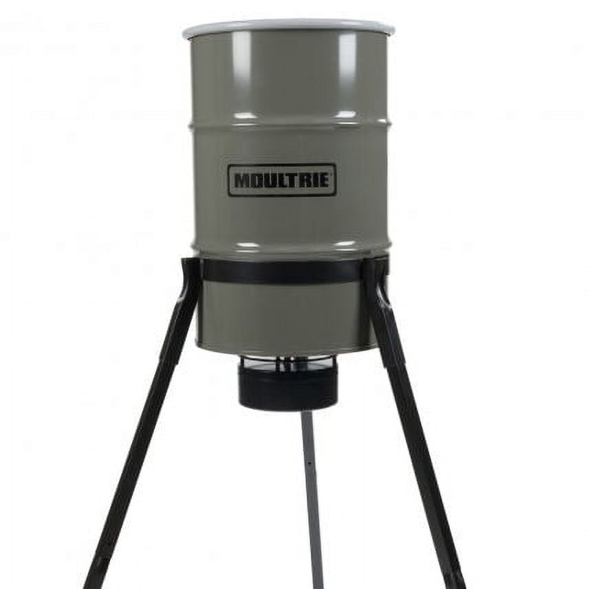 Moultrie 30 Gallon Pro Magnum Tripod Feeder, Green Drum, Black Legs
