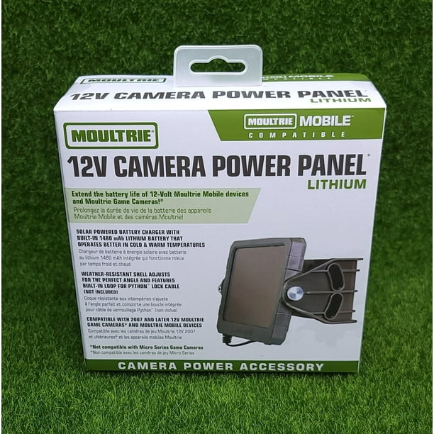 Moultrie Game Camera Solar Power Panel w/ BuiltIn 12V Lithium Battery
