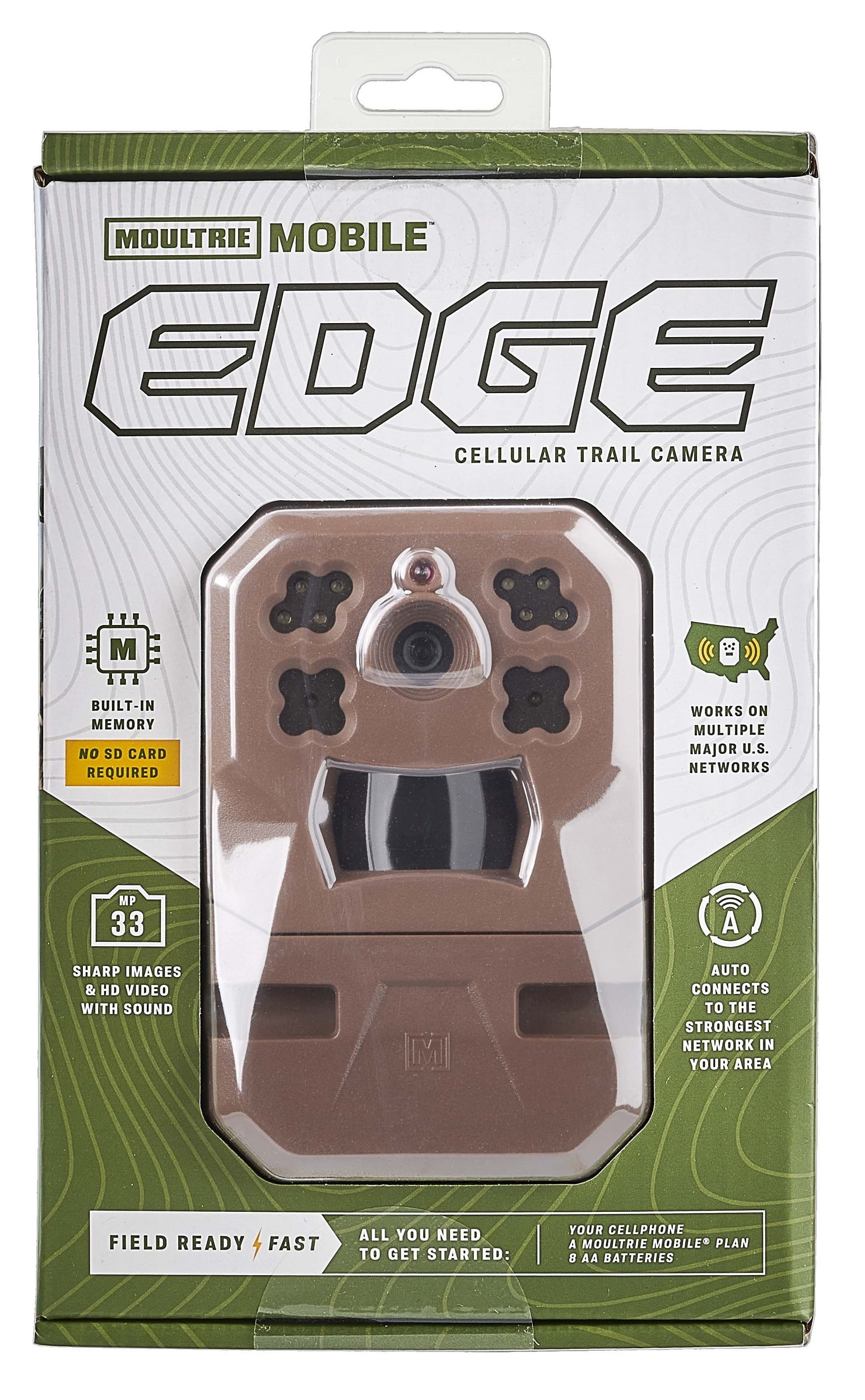 Moultrie Edge Cellular Trail Camera - Nationwide 4G LTE - HD Video-Audio - Built in Memory - Cloud Storage