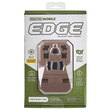 Moultrie Edge Cellular Trail Camera - 33MP - 720p Video - Nationwide 4G LTE - HD Video-Audio - Built in Memory - Cloud Storage