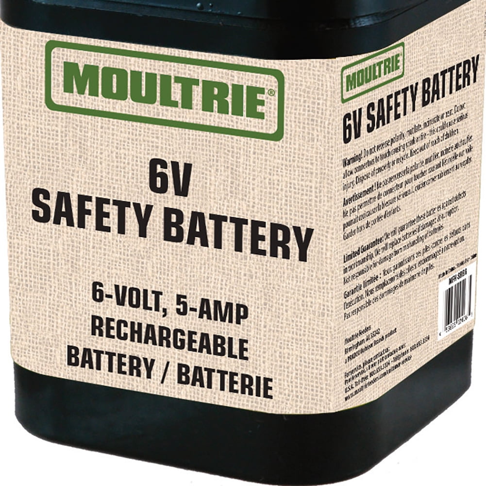 Moultrie Rechargeable 6-Volt, 5Amp Lead Acid Rechargeable Safety Battery For Feeders