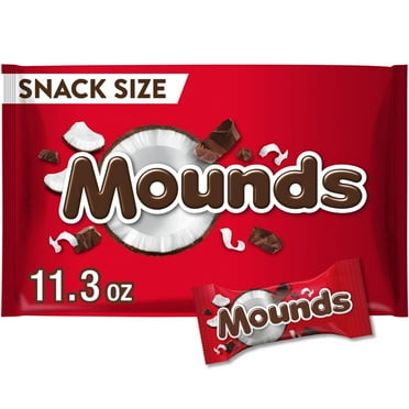 Mounds Dark Chocolate and Coconut Snack Size Candy, Bag 11.3 oz