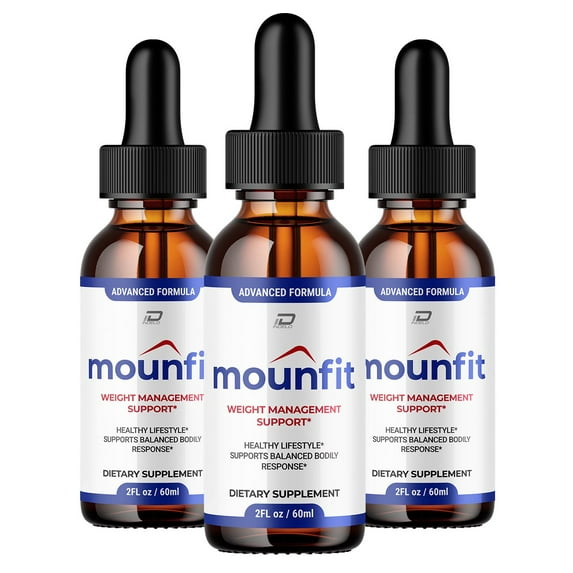 Mounfit Drops Healthy Formula – Moun fit Liquid All Natural Healthy Levels, Extra Strength, Mounfit Reviews, 3 Pack, 3 Month Supply