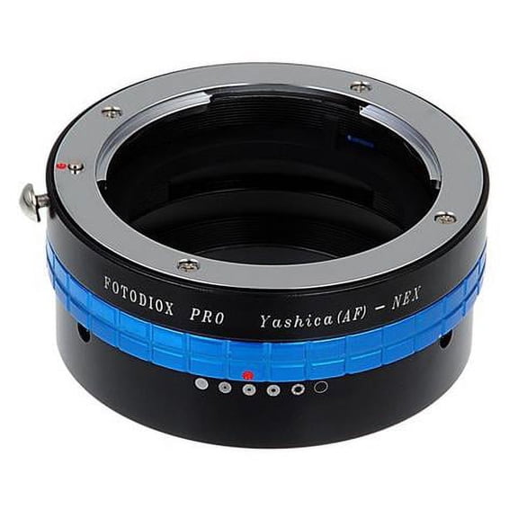 Fotodiox Pro Lens Mount Adapter - Yashica 230 AF SLR Lens to Sony Alpha E-Mount Mirrorless Camera Body with Built-In Aperture Control Dial