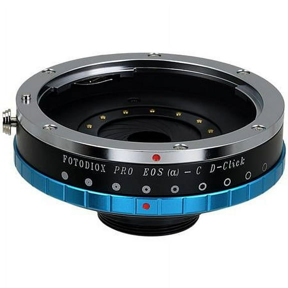 Mount Adapter with De-Clicked Aperture Iris Control Dial for Canon EOS Lens (Not EF-S) to C-Mount Movie Camera & CCTV Camera