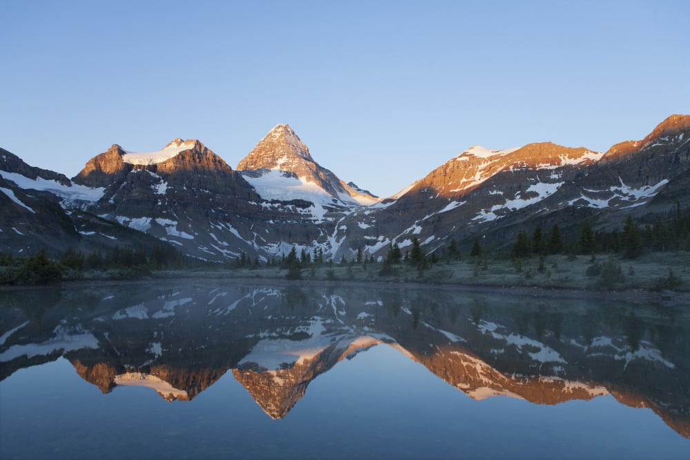 Mount Assiniboine in Mount Assiniboine Provincial Park British Columbia Canada Canvas Art - Carl Bruemmer Design Pics (38 x 24)