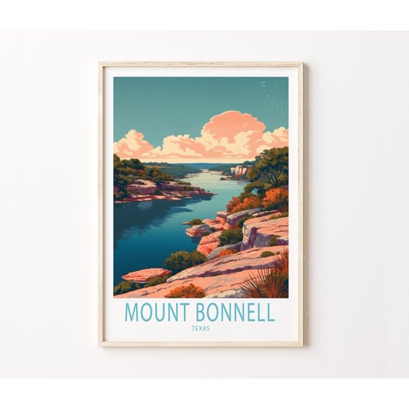 Mount Bonnell Croatia Scenic Travel Wall Art Home Decor