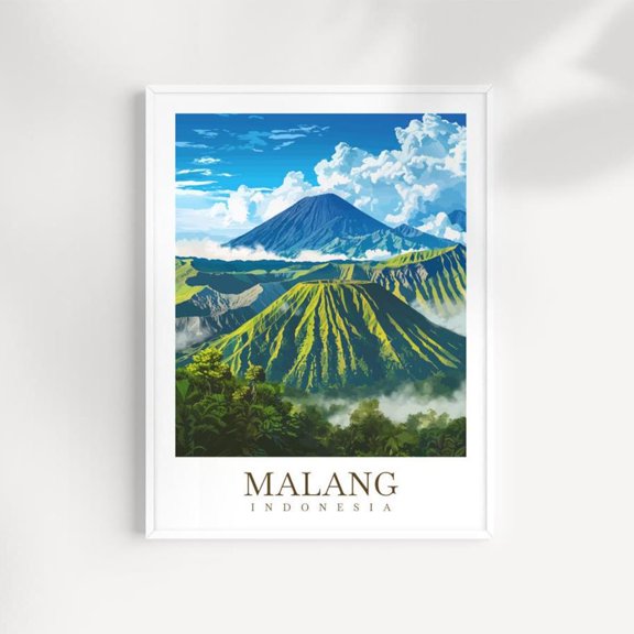 Mount Bromo Wall Art Print Indonesia Volcano Decor Unframed Paper Print