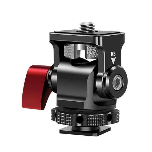 Mount Camera Monitor Mount Cold Shoe Mount Adapter Aluminum Alloy With 1/4 Inch Screw For Mounting Camera Monitor Microphone LED Video Light