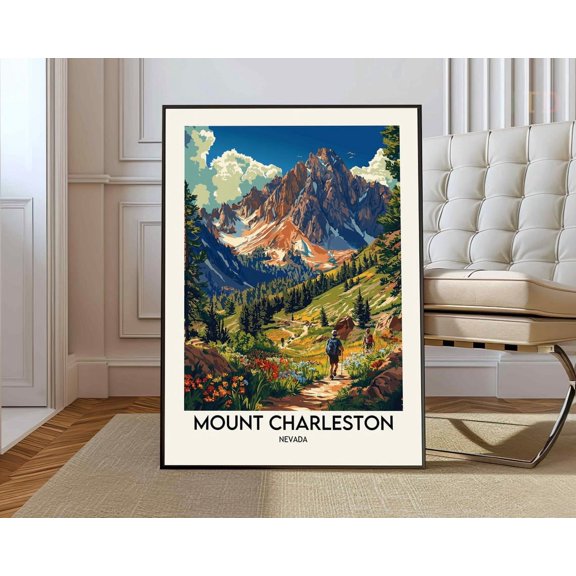 Mount Charleston Nevada Poster, Spring Mountains Landscape Wall Art