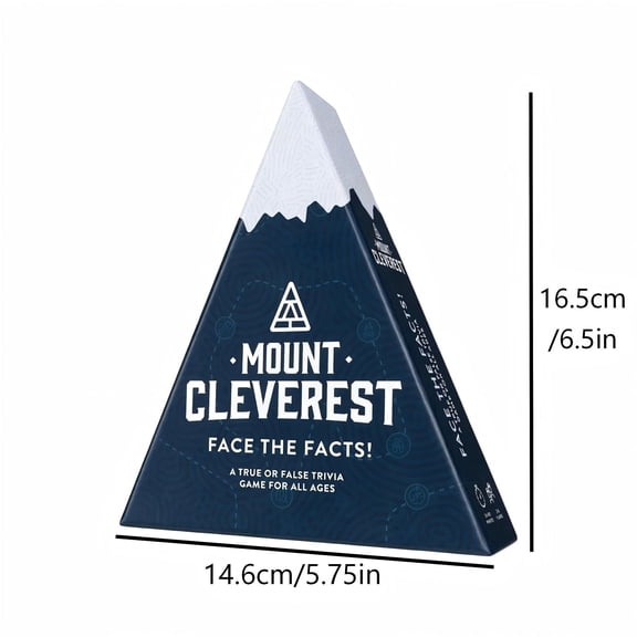 Mount Cleverest Game, True False Fun Fact Trivia Card Game, Lightweight Portable Travel Game