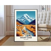 Mount Cook Aoraki New Zealand Poster Unframed Paper Print