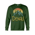 Mount Denali Alaska Mountains Camping Hiking Outdoor Crewneck