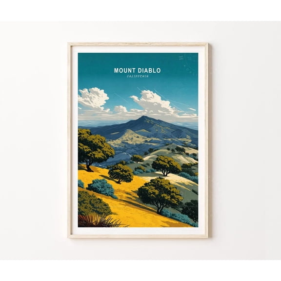 Mount Diablo California Scenic Mountain Wall Art Home Decor