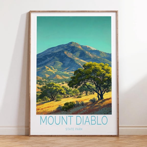 Mount Diablo State Park Home Decor Travel Wall Art V2, Unframed Paper Print Size 8x12