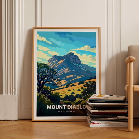 Mount Diablo State Park Poster California Travel Art C201250