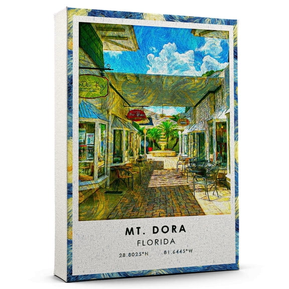 Mount Dora Travel Canvas, Florida Travel Art Canvas, Mount Dora Travel City Canvas, Travel Artwork Canvas