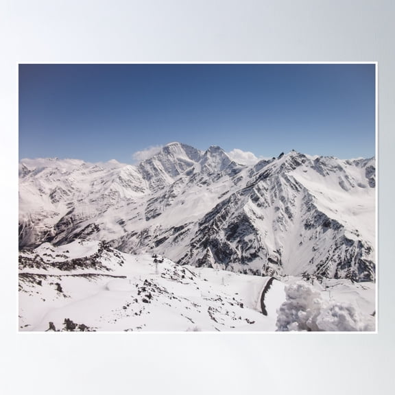 Mount Elbrus Poster Wall Art, Modern Wall Decor, 12x18 UNFRAMED