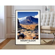 Mount Elgon Kenya Uganda Poster, Unframed Paper Poster 8x10in