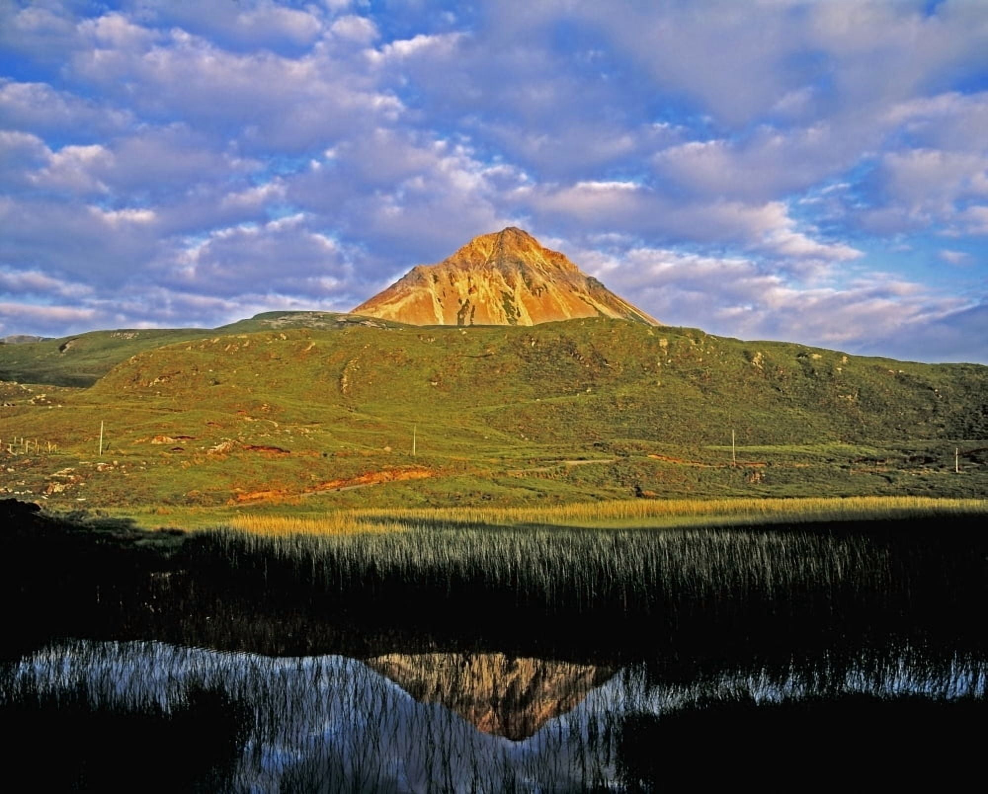 Mount Errigal Co Donegal Ireland Canvas Art - The Irish Image Collection Design Pics (17 x 13)