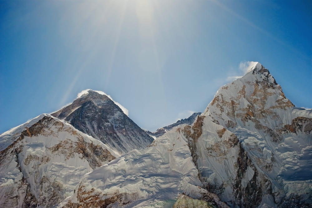Mount Everest And Nuptse Khumbu Nepal Canvas Art - Philippe Widling Design Pics (19 x 12)