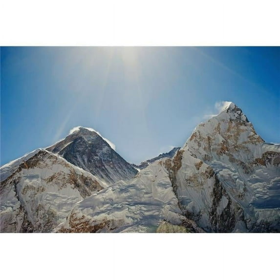Mount Everest And Nuptse; Khumbu Nepal Poster Print